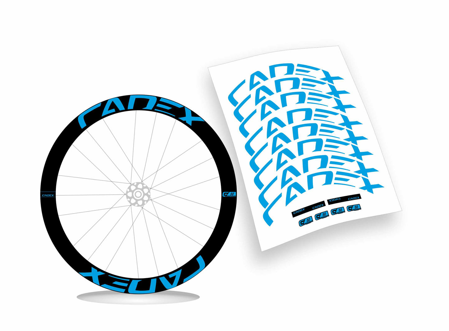 Cadex C50 Ultra disc adesivi per cerchio bicicletta personalizzati