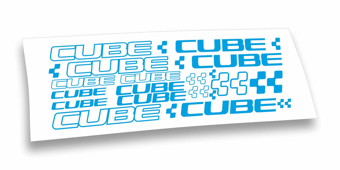 Cube nuovo kit adesivi per mountain bike e bici da corsa completo 24 pezzi