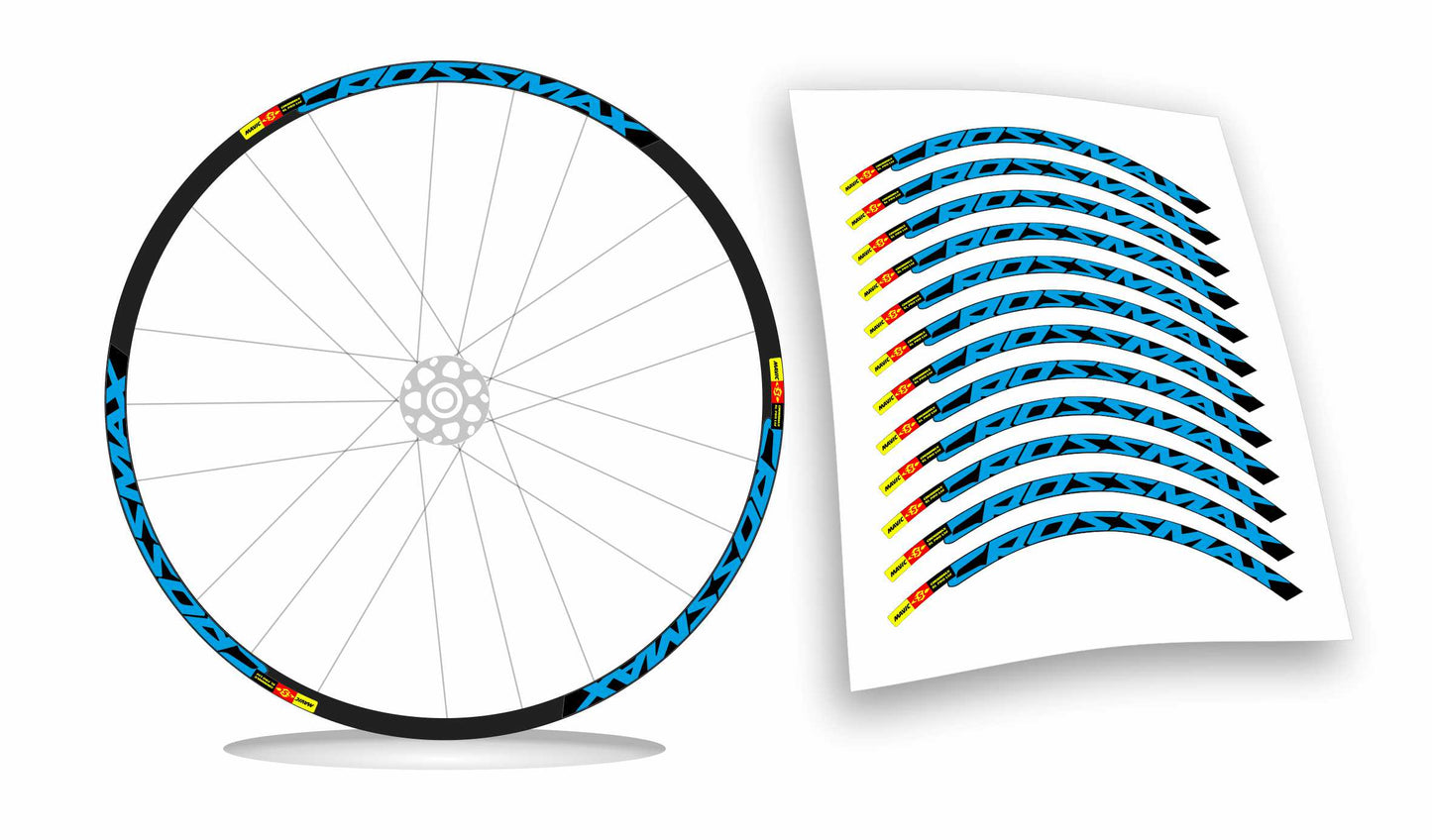 kit adesivi cerchi bici mtb mavic CROSSMAX 2014/2015 colore personalizzato antigraffio