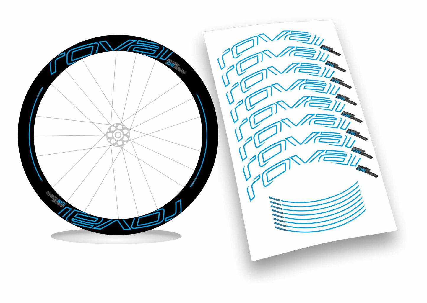 Roval CLX 50 rapide kit adesivi per cerchi bicicletta da corsa