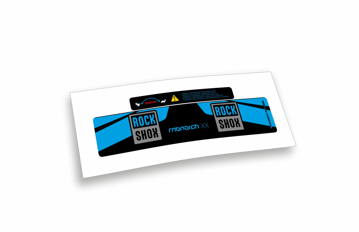 Rock Shox Monarch XX 2017 - adesivi sticker per ammortizzatore posteriore