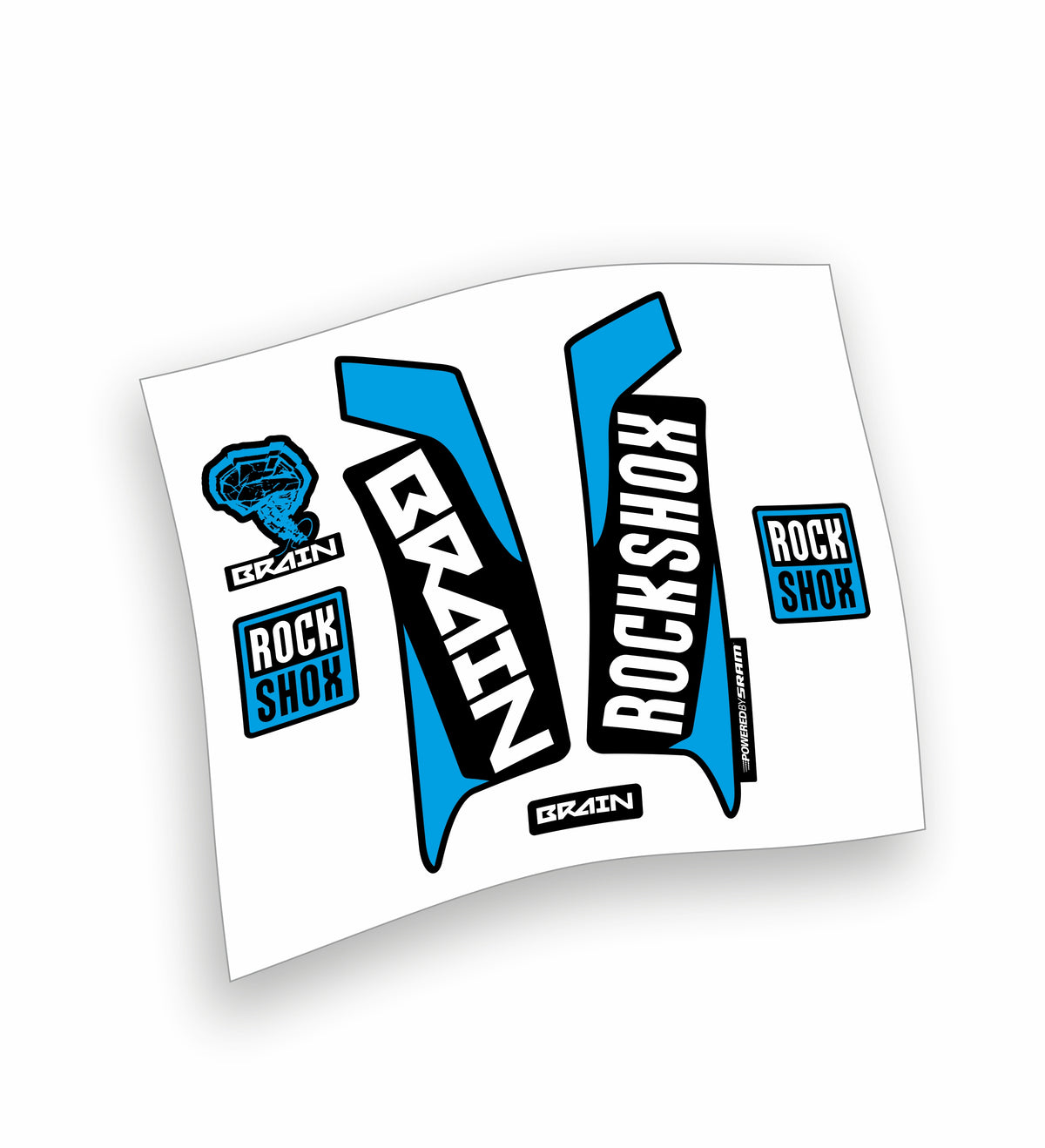 Kit ADESIVI forcella bici mtb rock shox brain mountain bike stickers fork bike custom reba sid