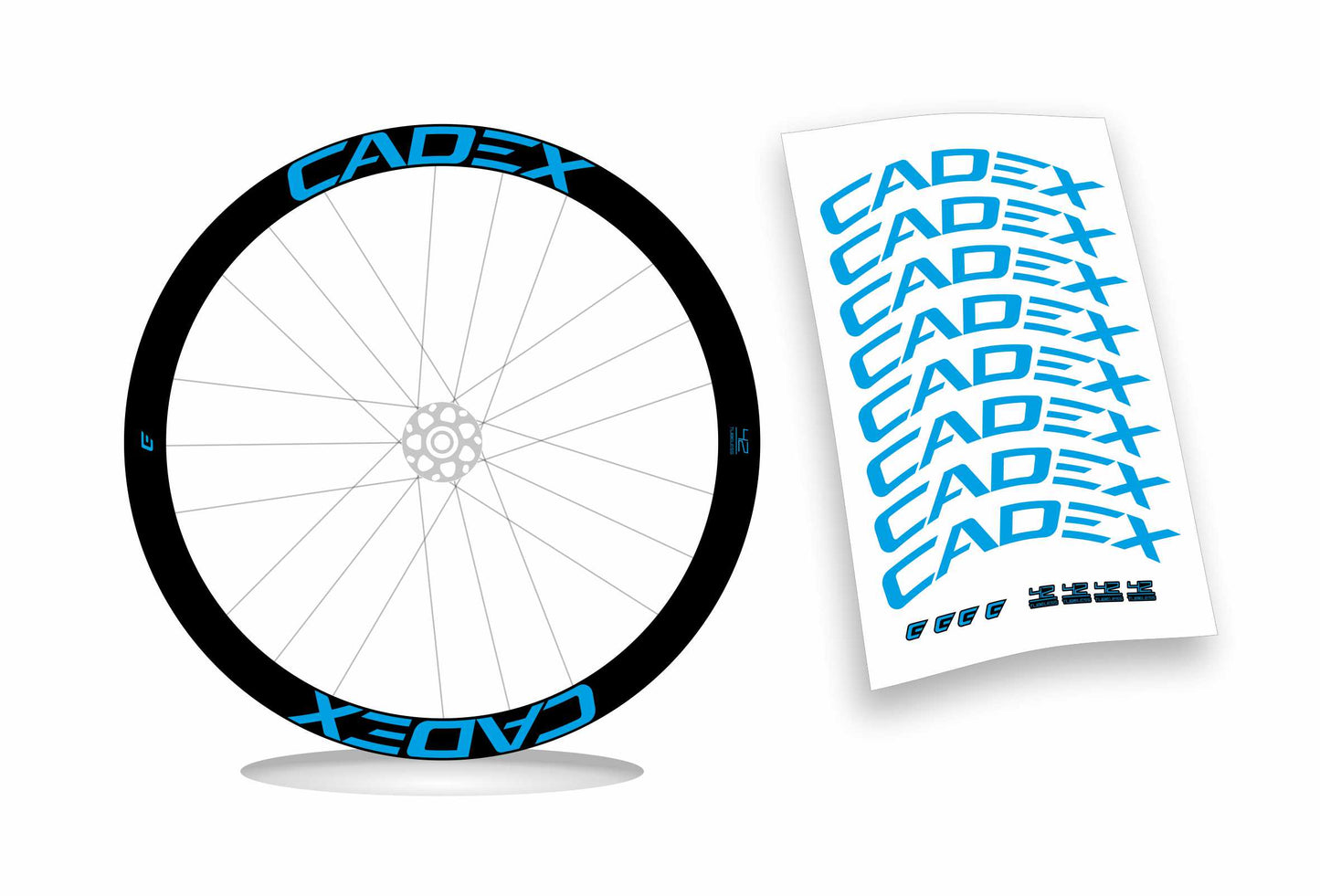 Cadex 42 kit adesivi per cerchi bicicletta da corsa