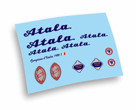 kit adesivi atala campione d' italia 12 pezzi telaio bici corsa bdc