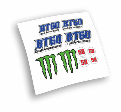 BT60 Drudi Performance Monster Simoncelli kit adesivi sticker casco moto