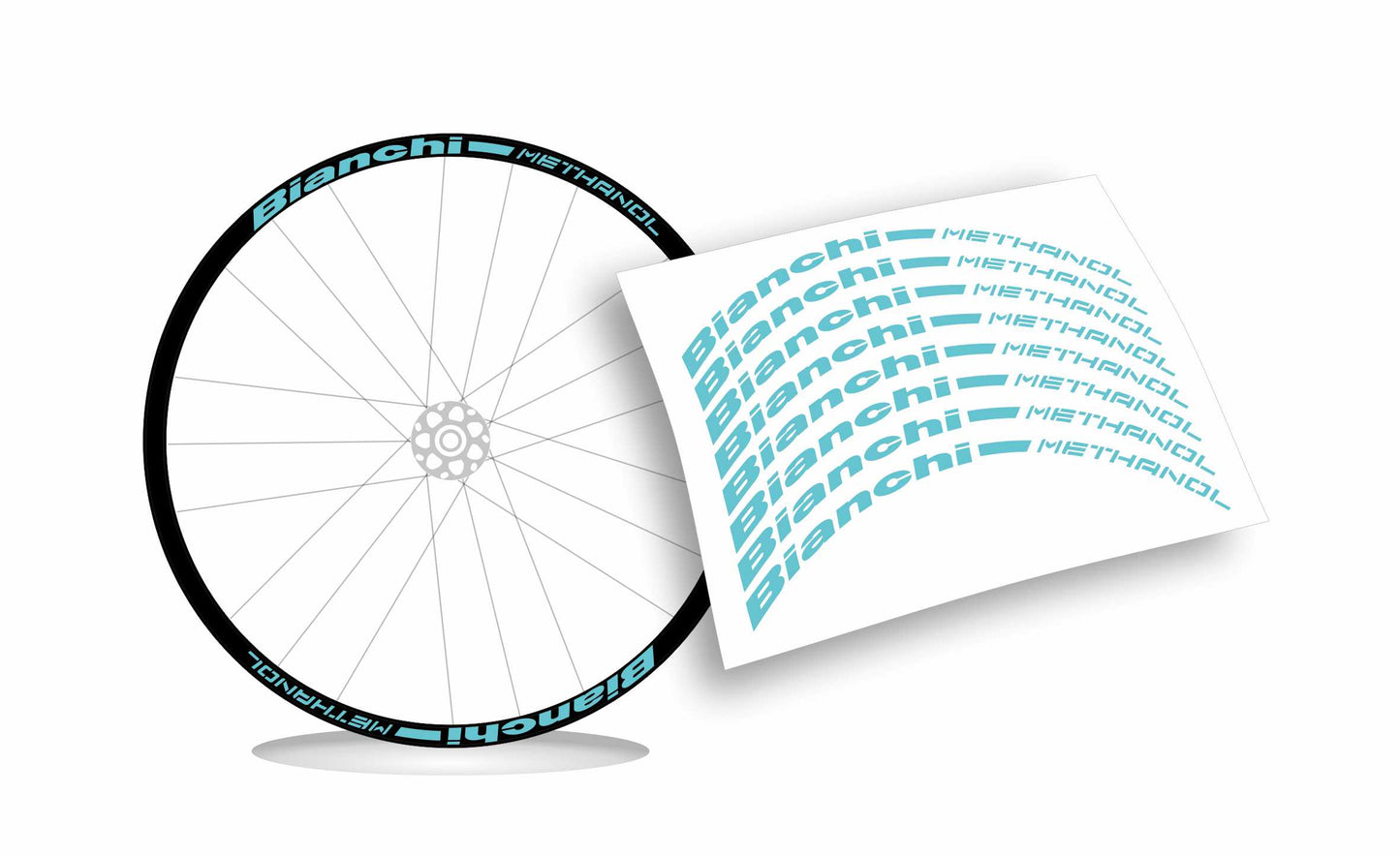 Bianchi Methanol scritte ruote