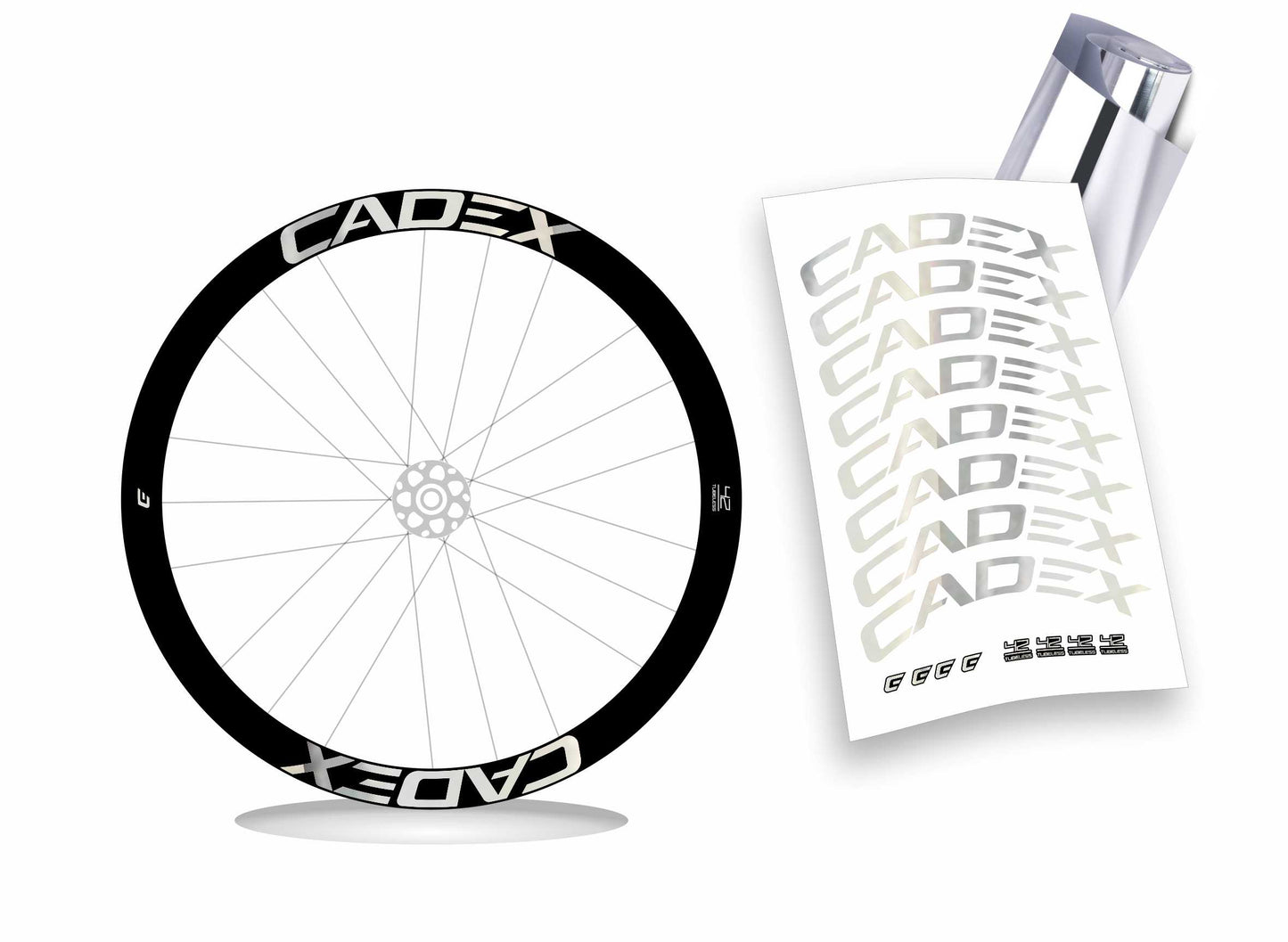 Cadex 42 kit adesivi per cerchi bicicletta da corsa