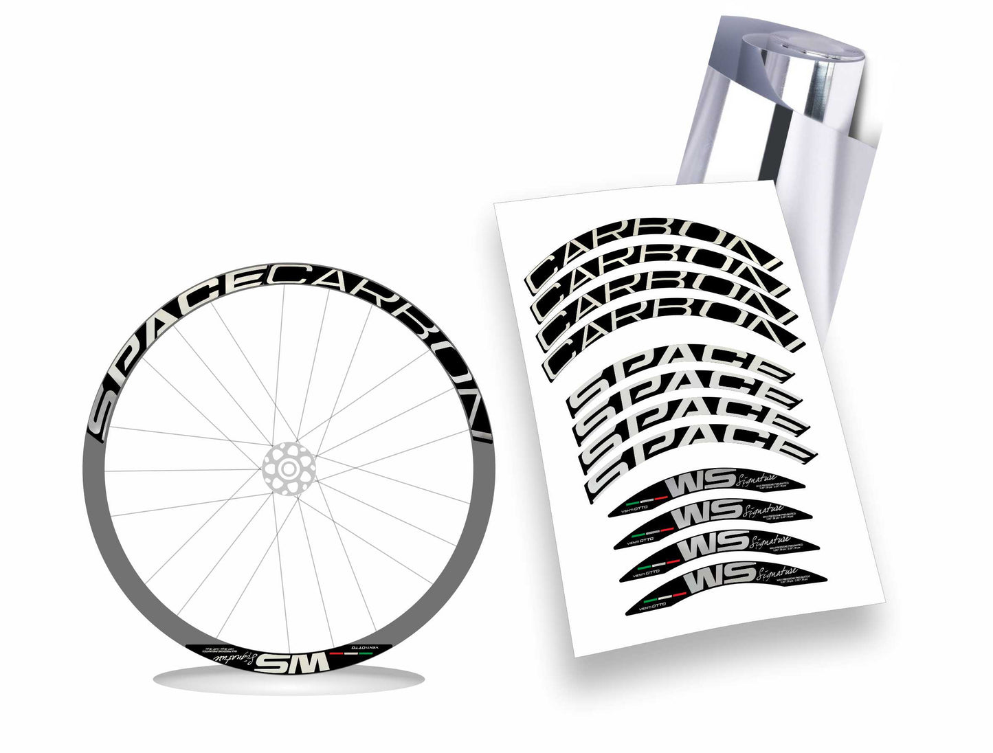 Space Carbon WS Signature Venti Otto kit adesivi personalizzati