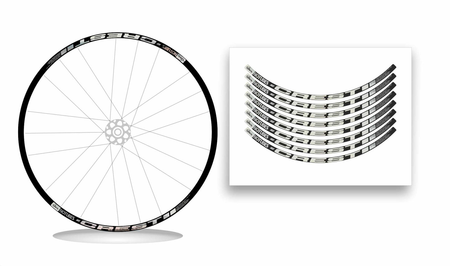Kit adesivi/stickers per cerchi bicicletta MTB ZTR CREST