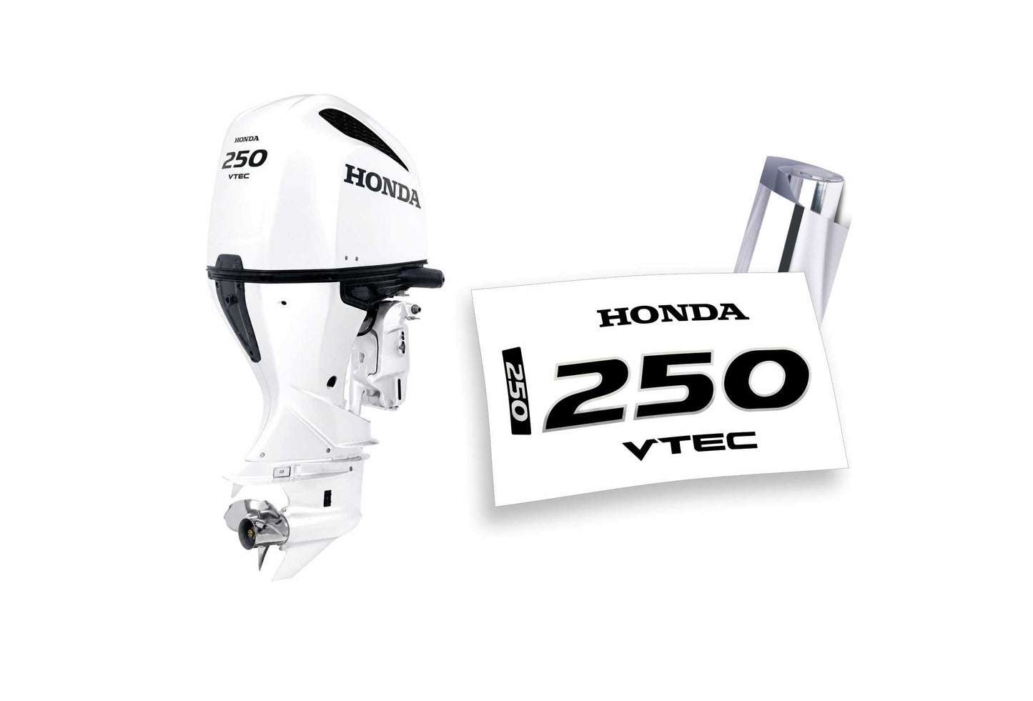 Honda 250 vtec adesivi sticker motoscafo barche motore