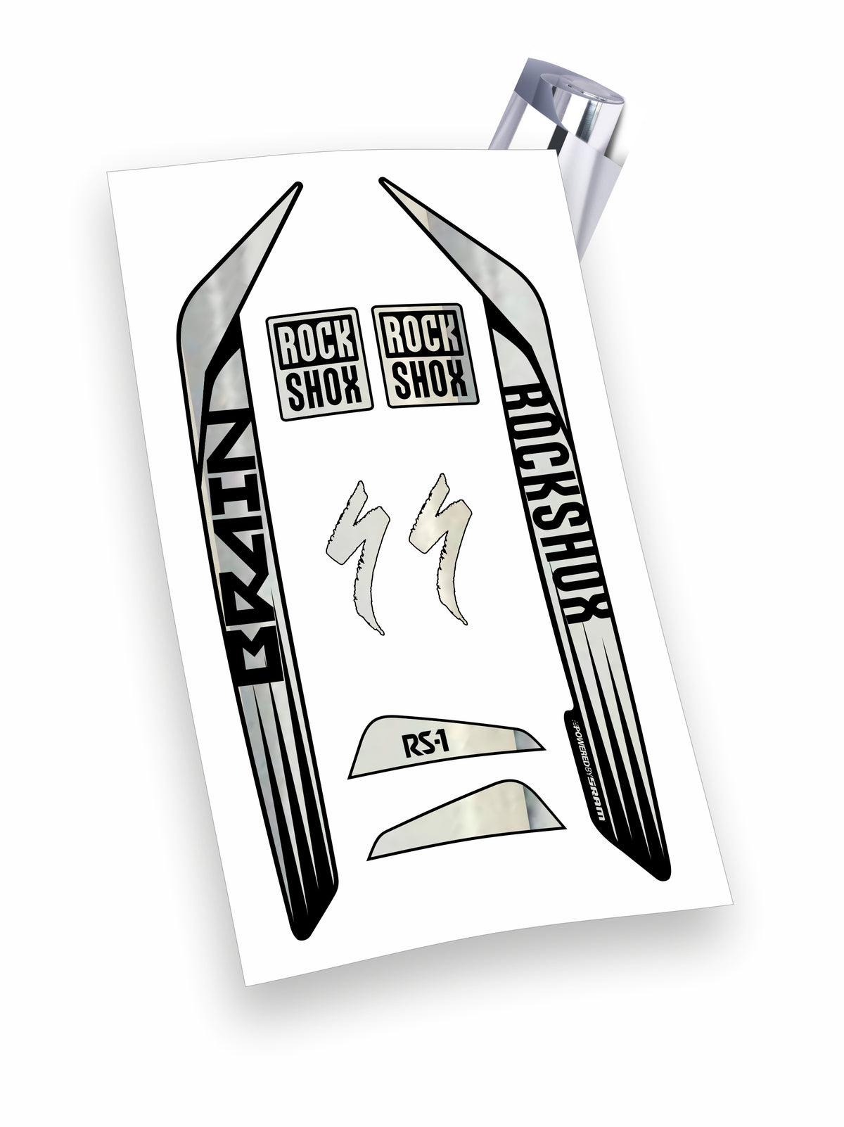 Rock Shox RS1 Brain 2016 kit adesivi forcella personalizzati con fondo