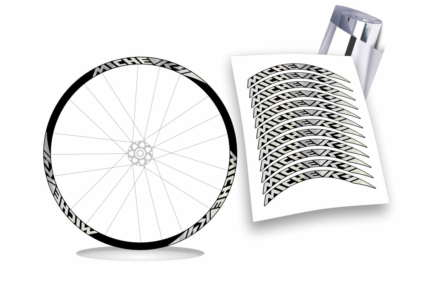 Miche k4 adesivi per ruote cerchi bicicletta