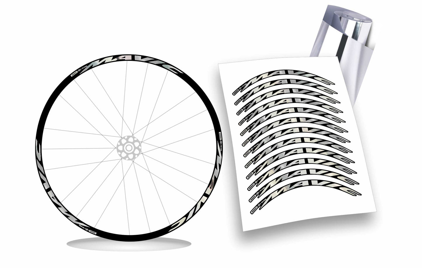 Mavic kit adesivi cerchi bici mtb bdc 12 pezzi colore personalizzato