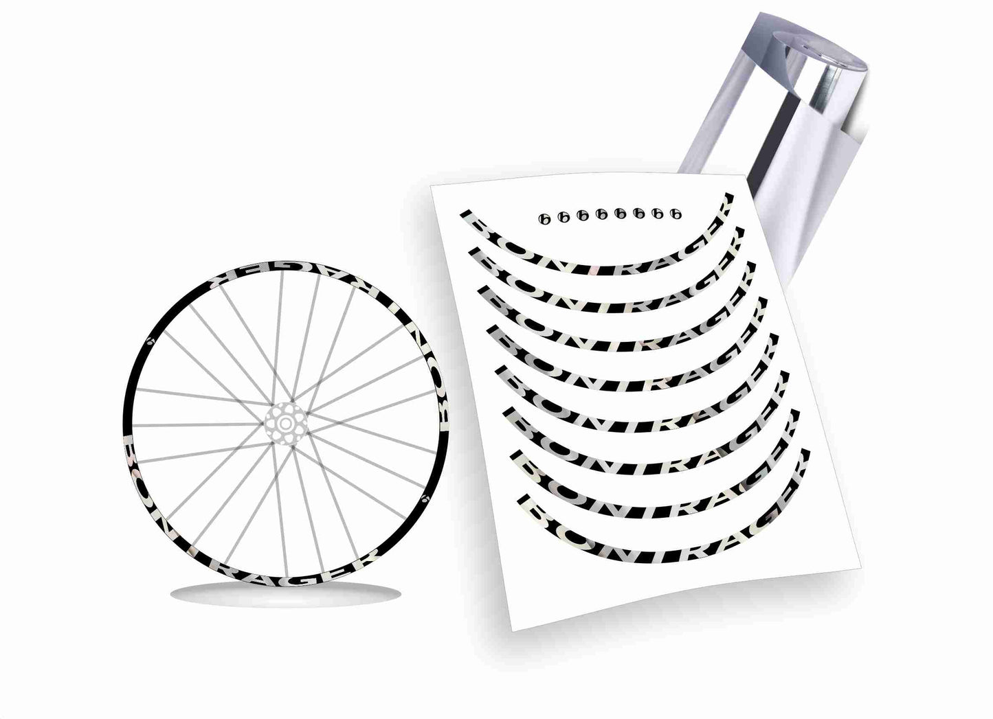 Adesivi cerchi bici mtb/bdc bontrager