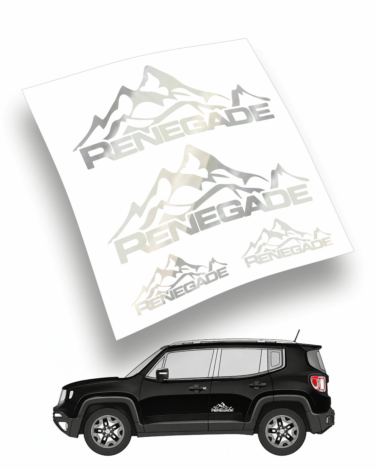 Jeep Renegade Kit adesivi Auto 4 pz. (montagna)