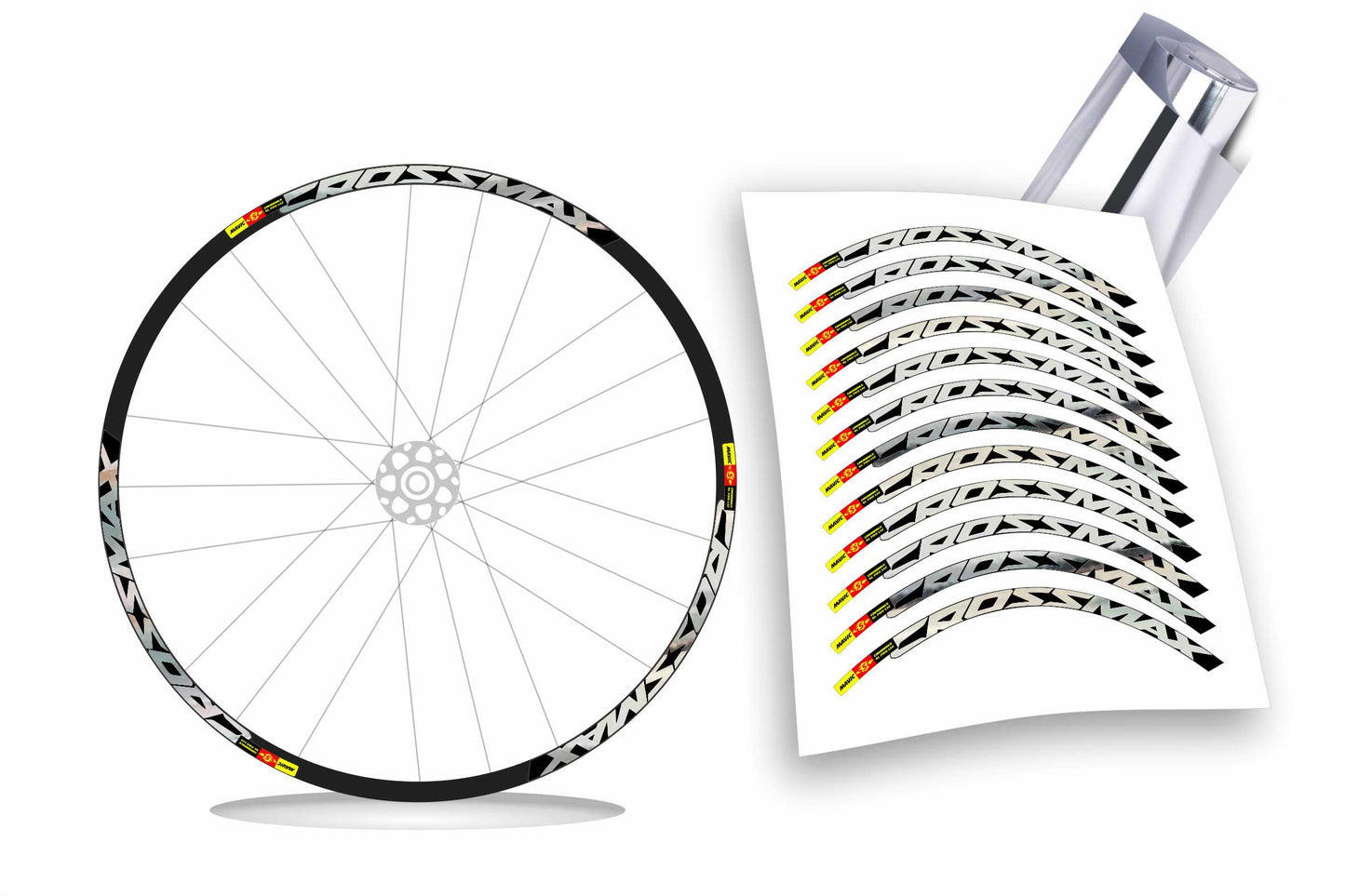 kit adesivi cerchi bici mtb mavic CROSSMAX 2014/2015 colore personalizzato antigraffio
