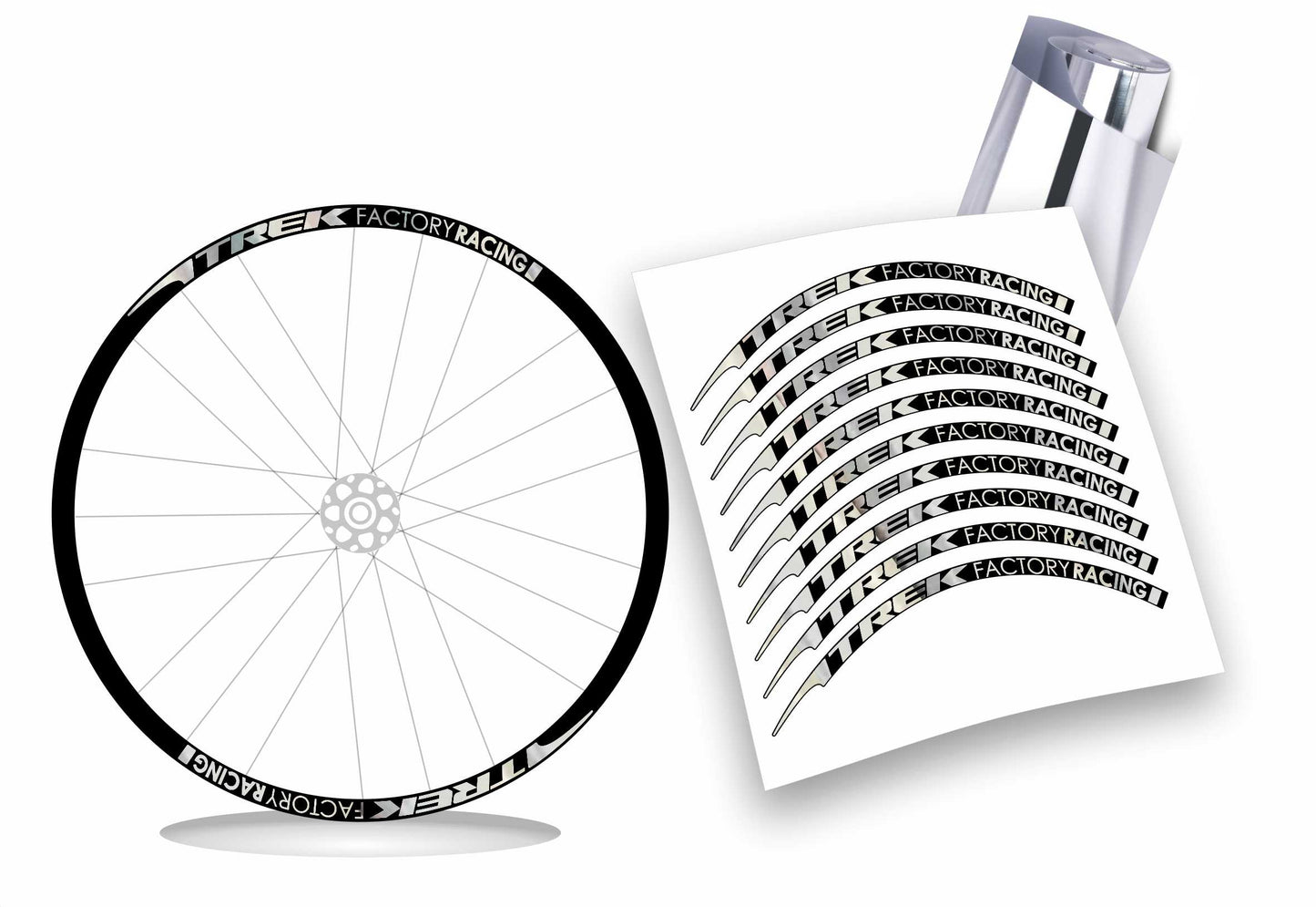 Adesivi cerchi ruote bici trek factory racing