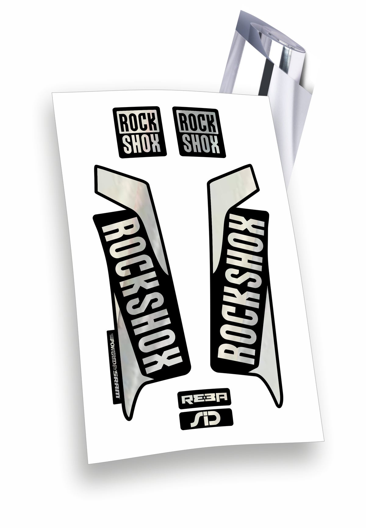 Kit ADESIVI forcella bici mtb rock shox mountain bike stickers fork bike custom reba sid