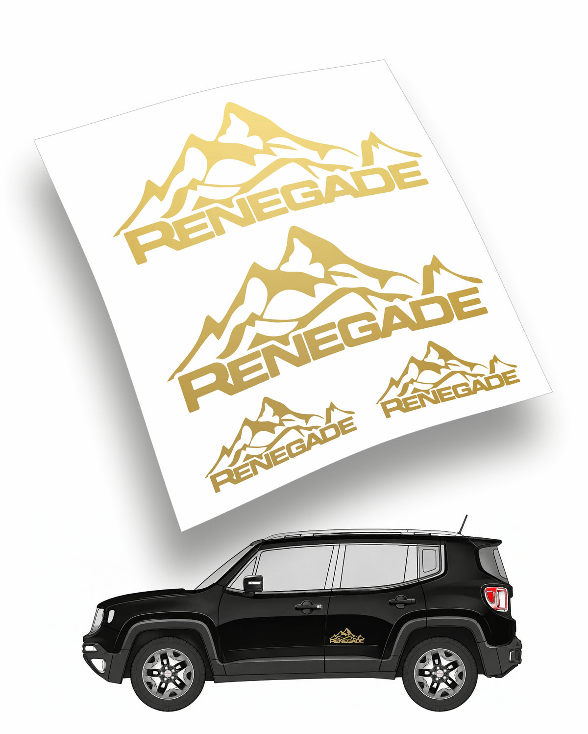 Jeep Renegade Kit adesivi Auto 4 pz. (montagna)