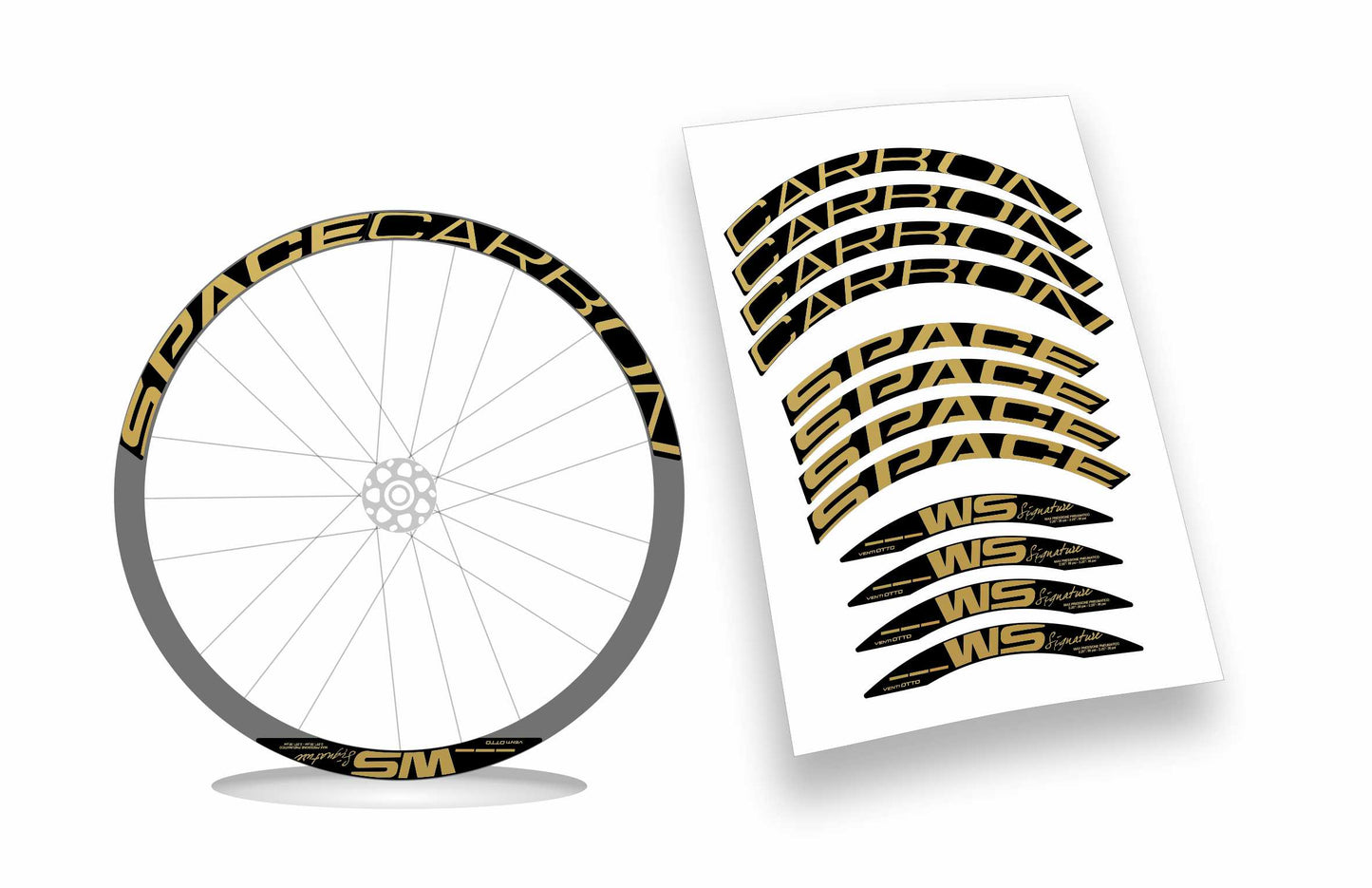 Space Carbon WS Signature Venti Otto kit adesivi personalizzati