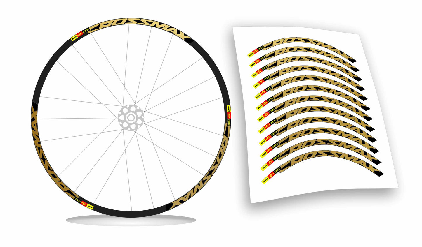 kit adesivi cerchi bici mtb mavic CROSSMAX 2014/2015 colore personalizzato antigraffio