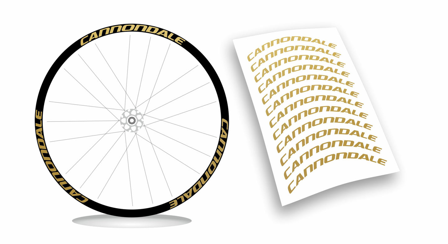 kit adesivi cerchi Cannondale colori a scelta anche fluo 12 pezzi