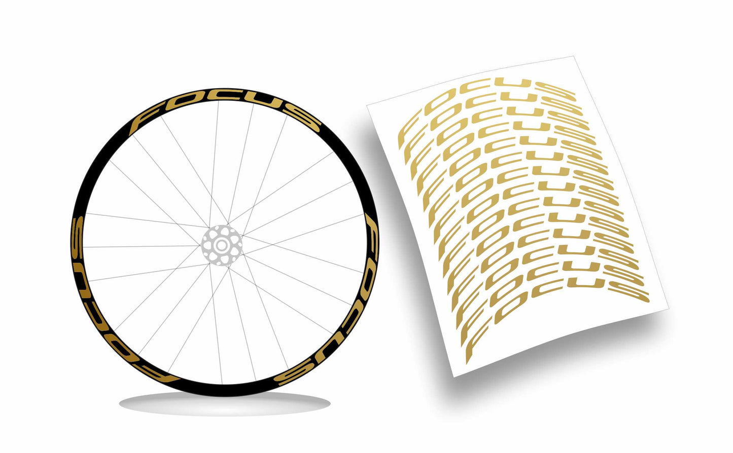 Focus kit adesivi per cerchi bike colore personalizzato