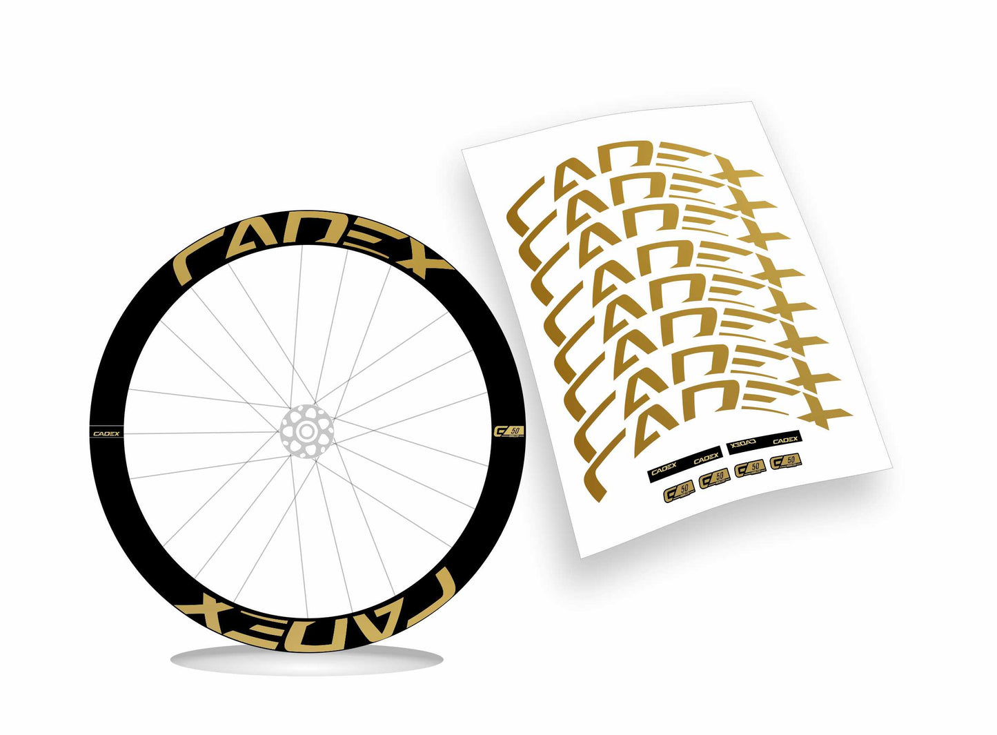 Cadex C50 Ultra disc adesivi per cerchio bicicletta personalizzati