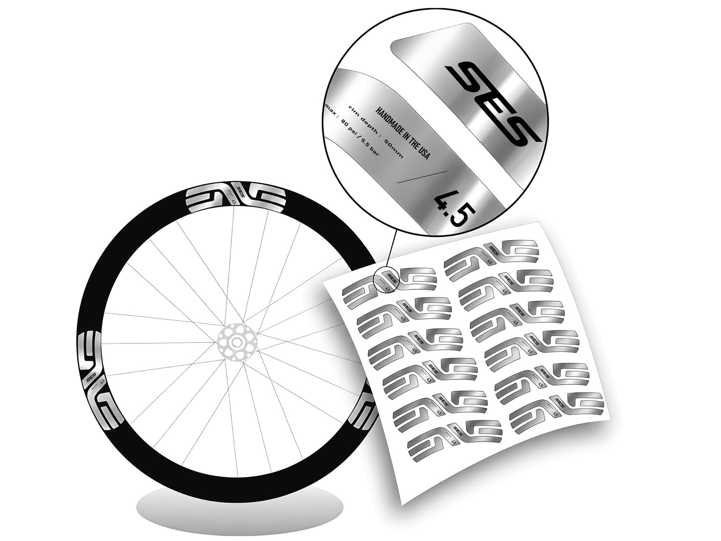 Enve ses 4.5 Adesivi per cerchio 50mm