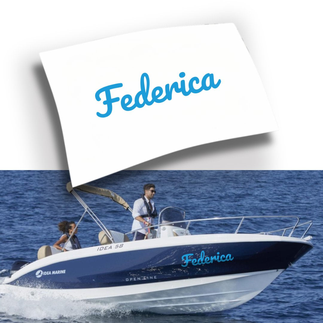 Adesivo Nome Barca Personalizzato (1 pezzo)