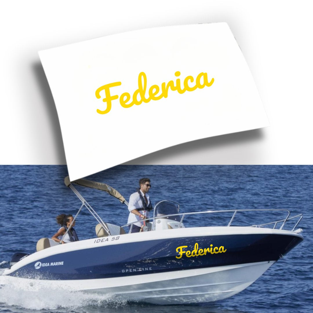 Adesivo Nome Barca Personalizzato (1 pezzo)