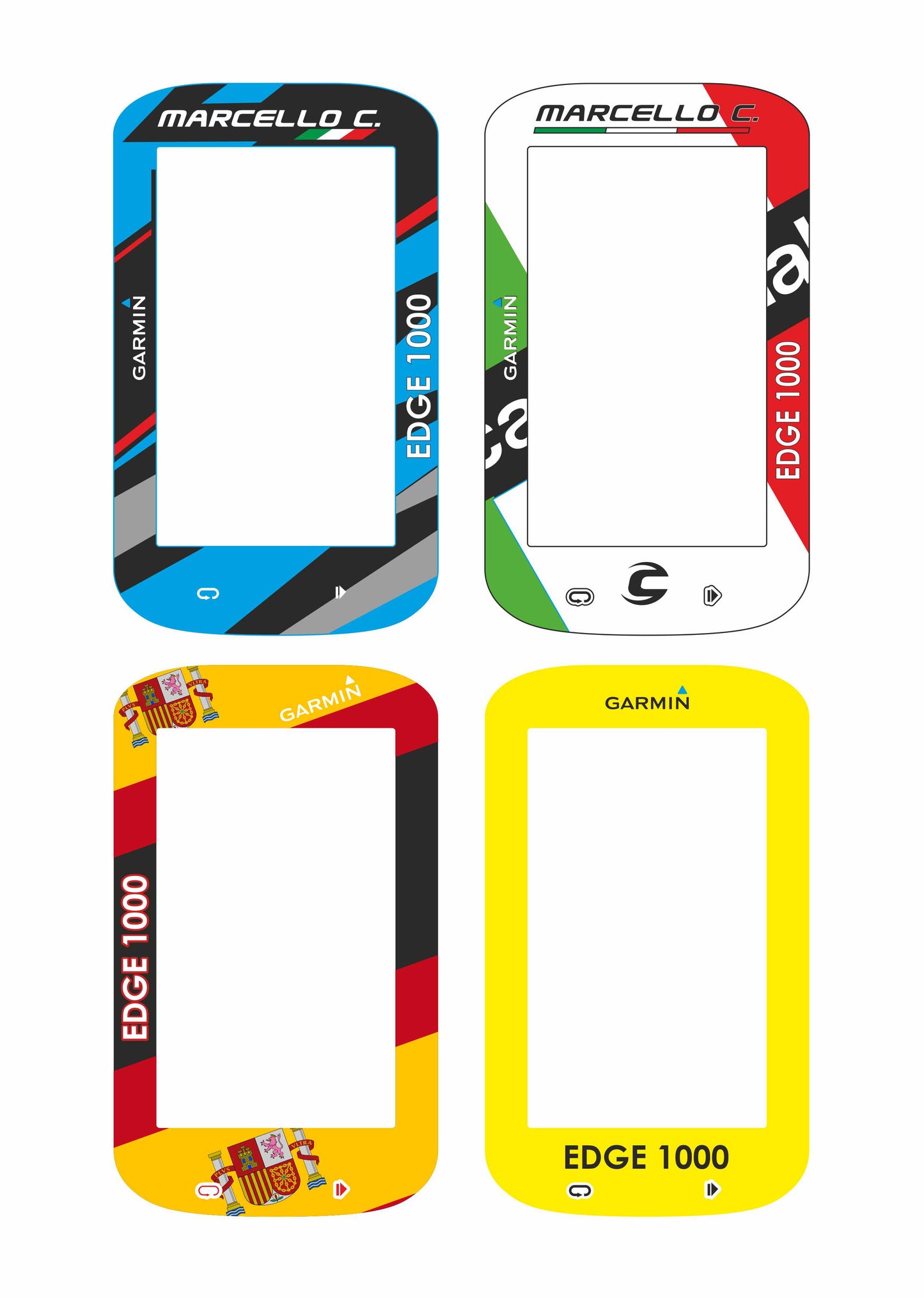Adesivo cover schermo garmin edge 1000 personalizzato