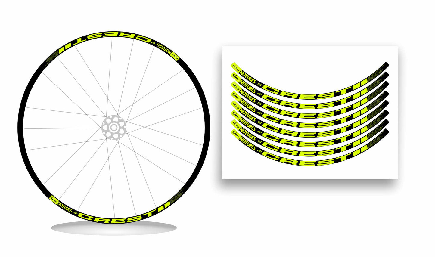 Kit adesivi/stickers per cerchi bicicletta MTB ZTR CREST