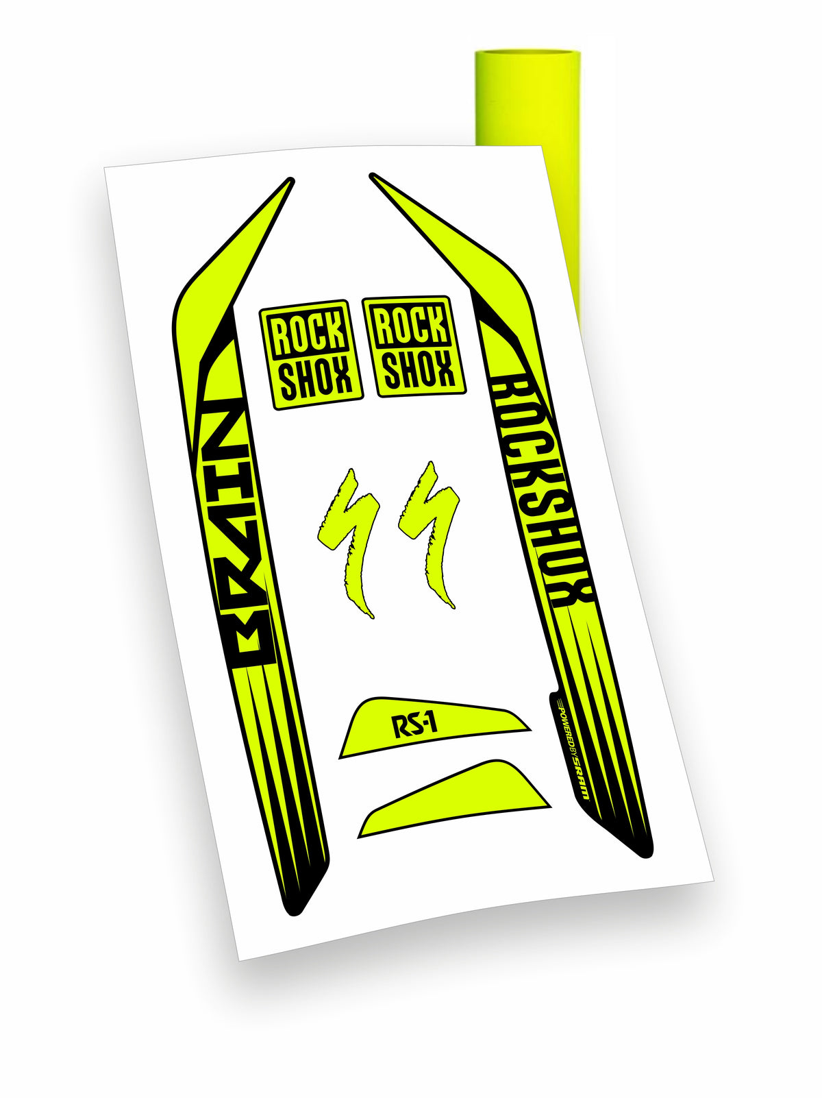 Rock Shox RS1 Brain 2016 kit adesivi forcella personalizzati con fondo