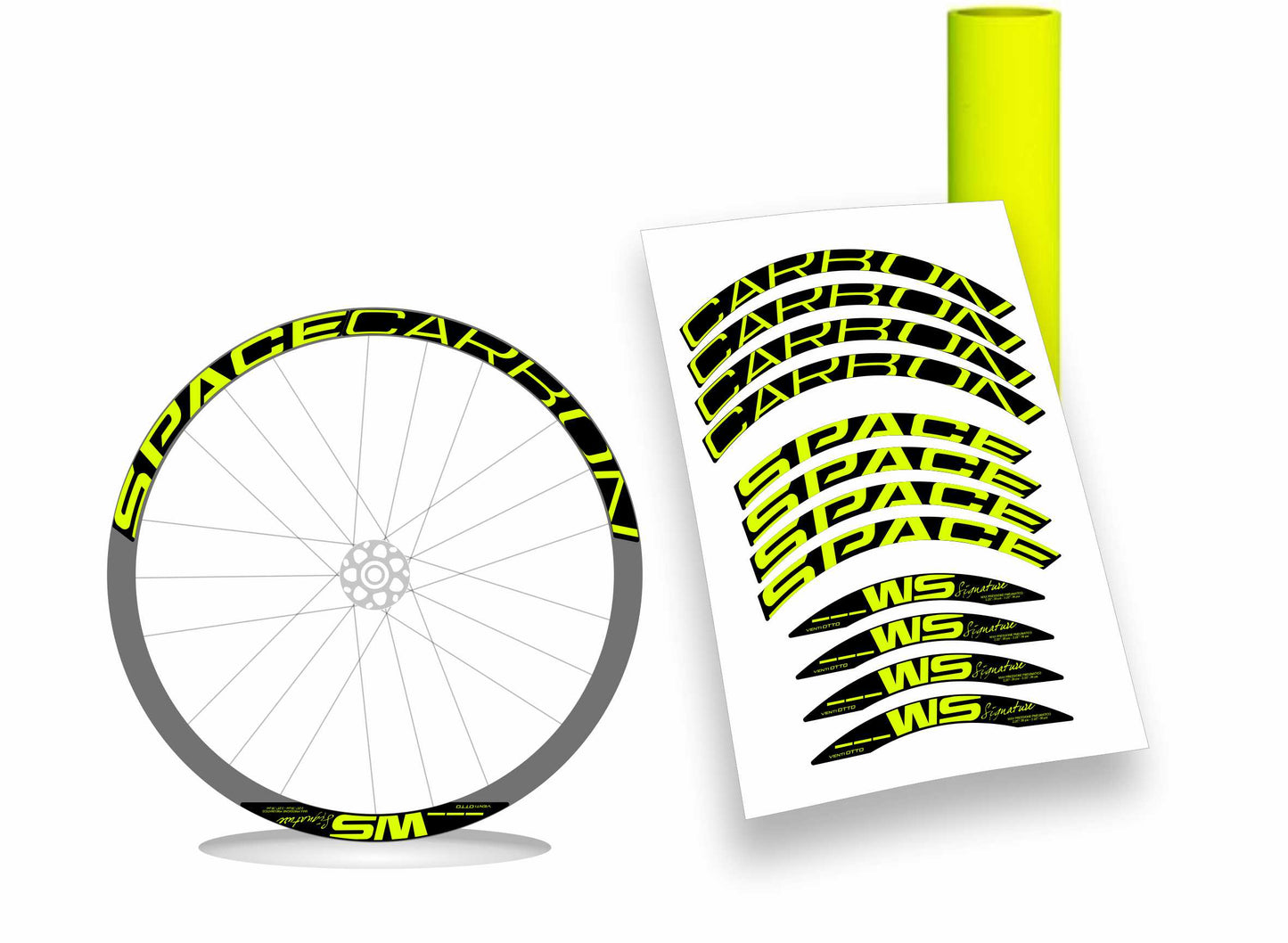 Space Carbon WS Signature Venti Otto kit adesivi personalizzati