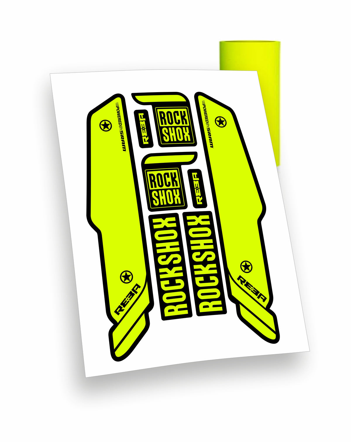 kit adesivi forcella bicicletta rock shox 2013 colore personalizzato SID o REBA