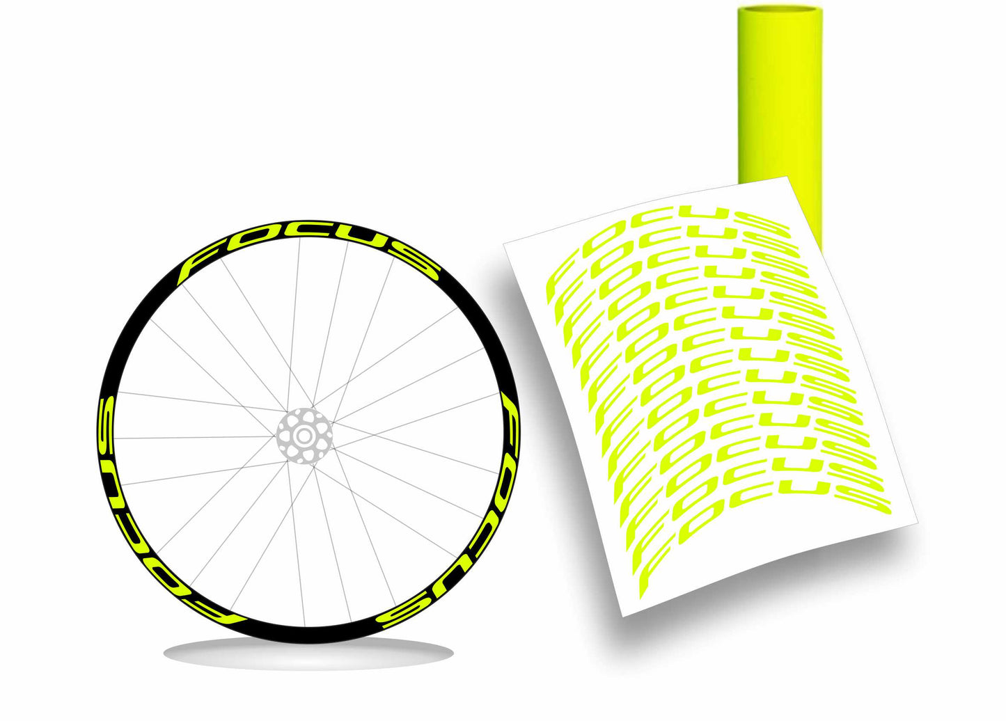 Focus kit adesivi per cerchi bike colore personalizzato