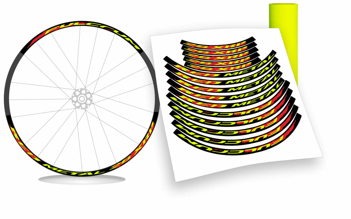 kit adesivi fulcrum RED METAL XRP per cerchi mtb stickers wheel