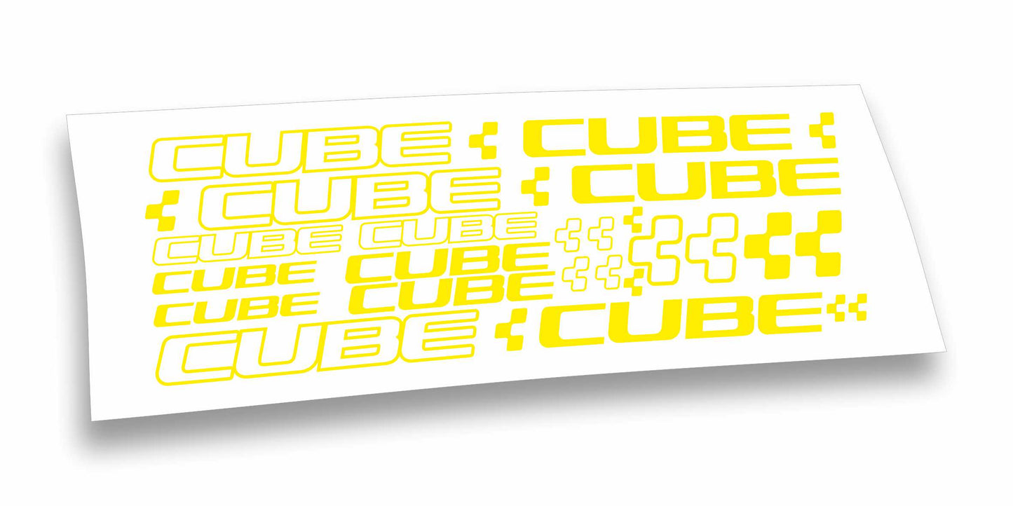 Cube nuovo kit adesivi per mountain bike e bici da corsa completo 24 pezzi