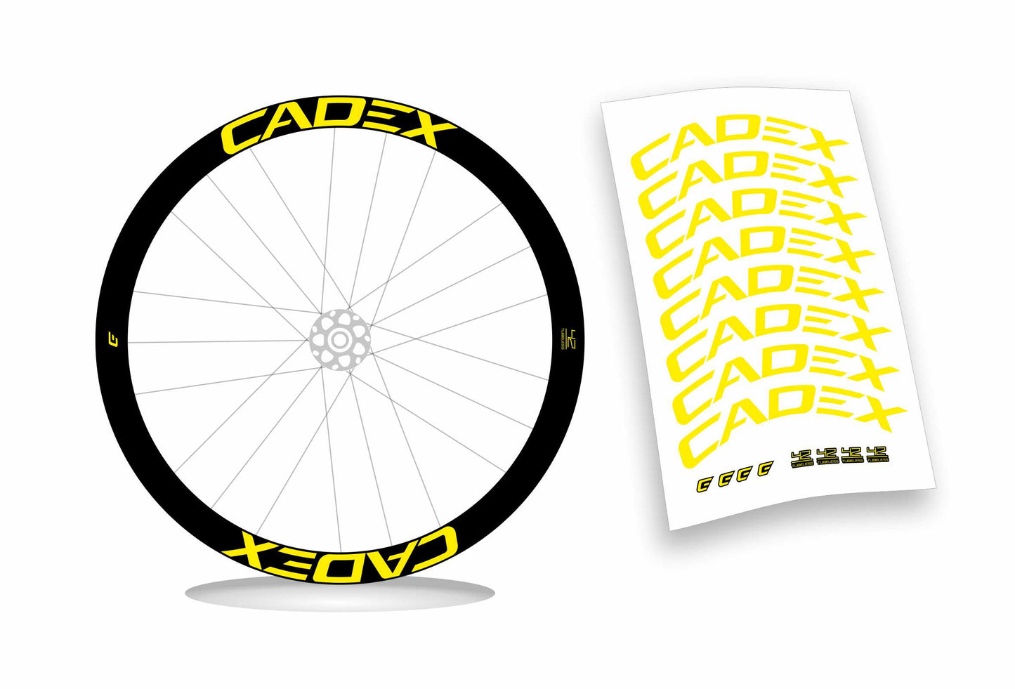 Cadex 42 kit adesivi per cerchi bicicletta da corsa