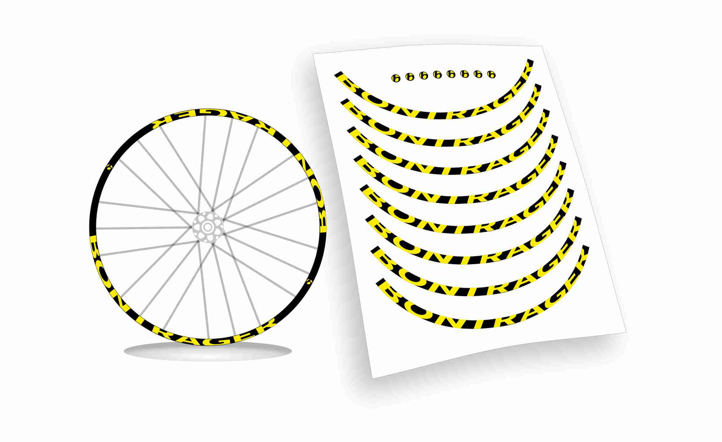 Adesivi cerchi bici mtb/bdc bontrager