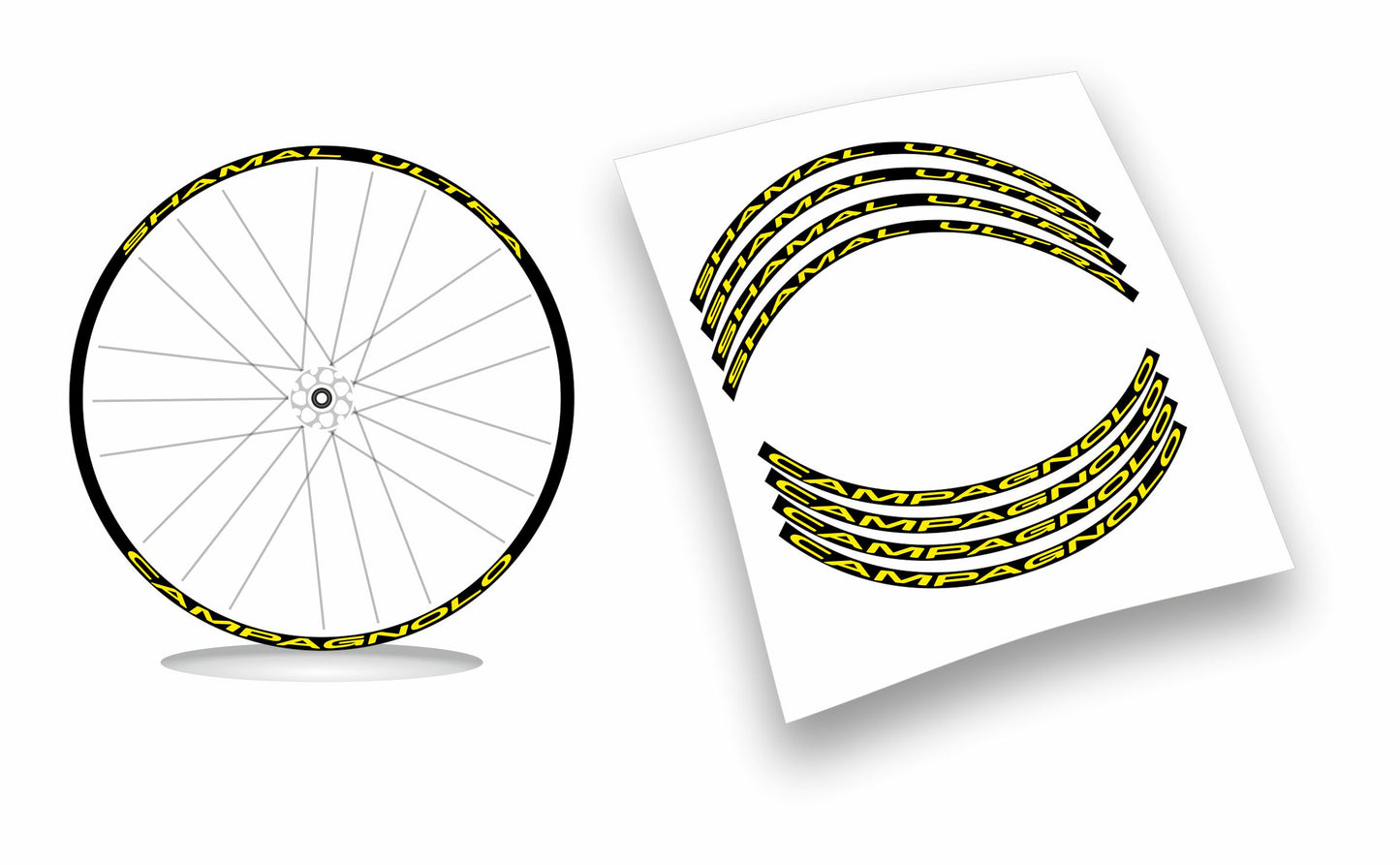 Kit adesivi cerchi bicicletta da corsa campagnolo shamal ultra