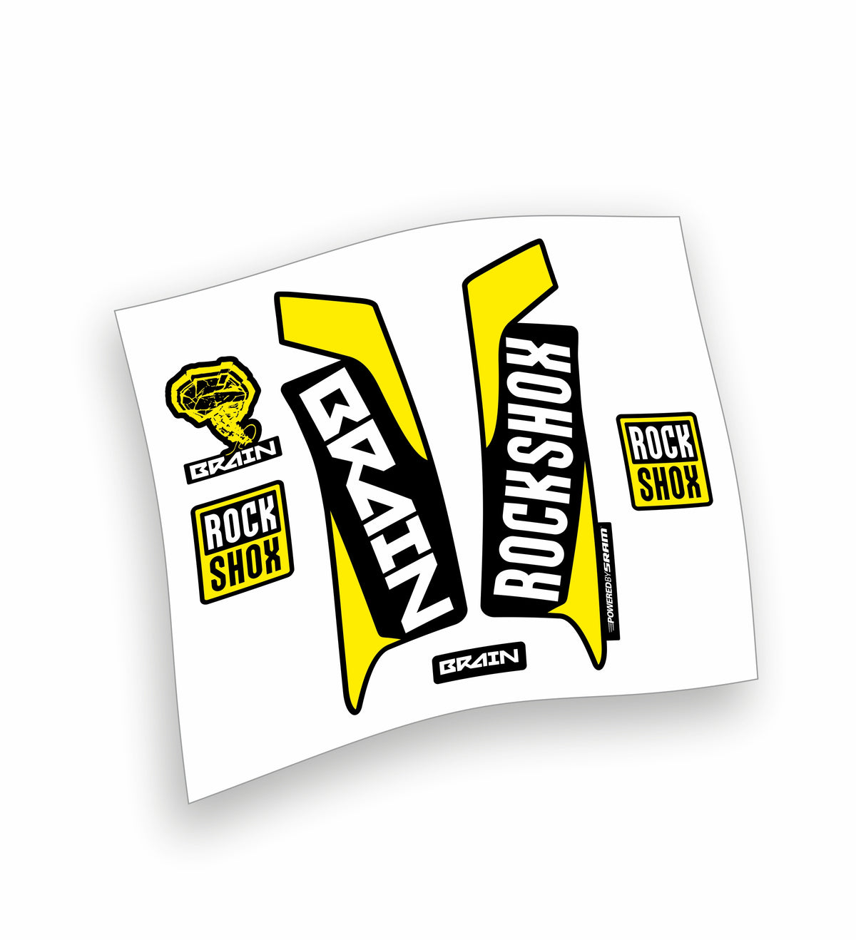 Kit ADESIVI forcella bici mtb rock shox brain mountain bike stickers fork bike custom reba sid