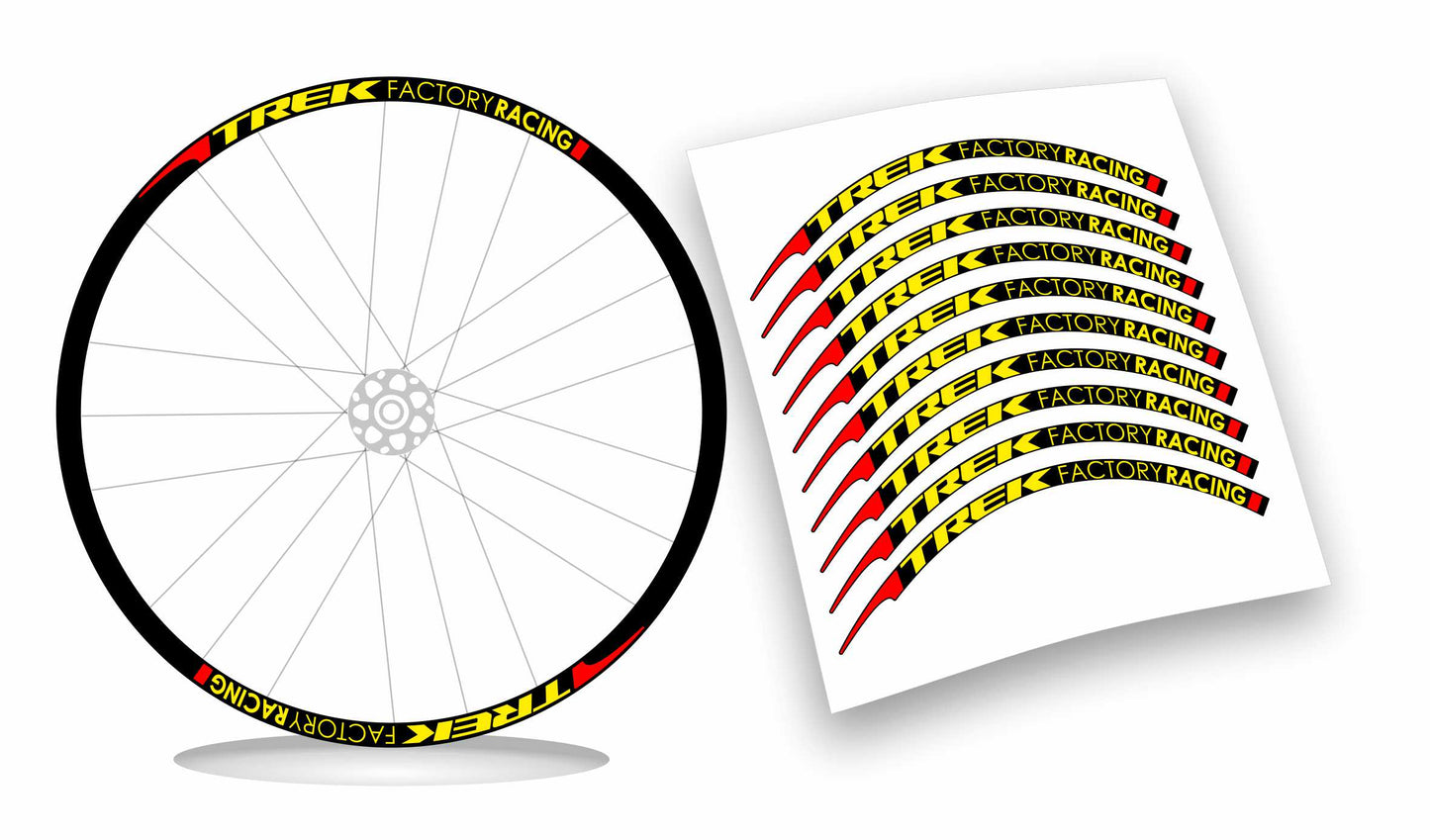 Adesivi cerchi ruote bici trek factory racing