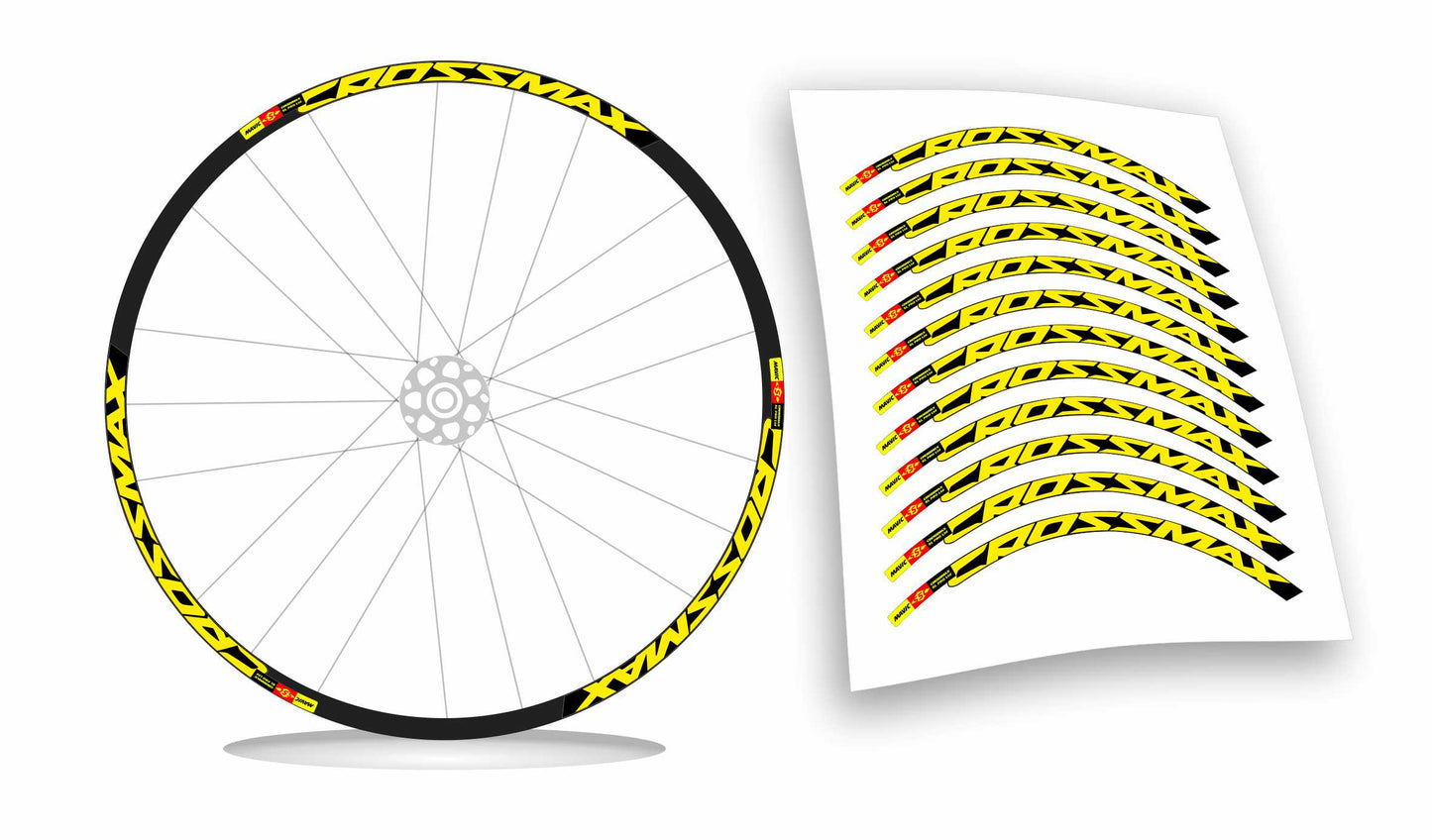 kit adesivi cerchi bici mtb mavic CROSSMAX 2014/2015 colore personalizzato antigraffio