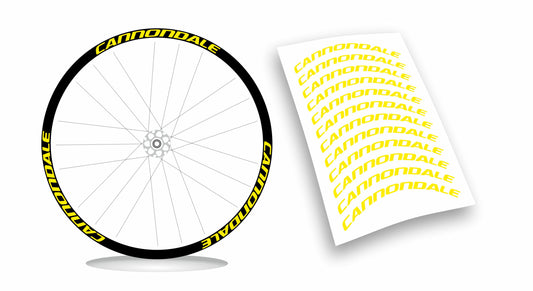 kit adesivi cerchi Cannondale colori a scelta anche fluo 12 pezzi