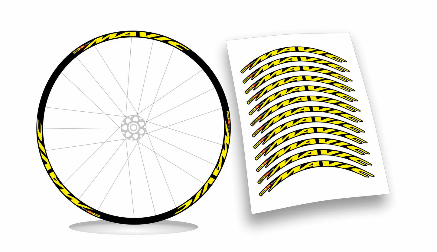 Mavic kit adesivi cerchi bici mtb bdc 12 pezzi colore personalizzato
