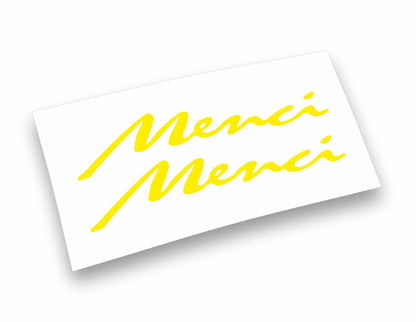 Adesivi Stickers Menci (200cm x 39cm) per cassone rimorchio camion tir