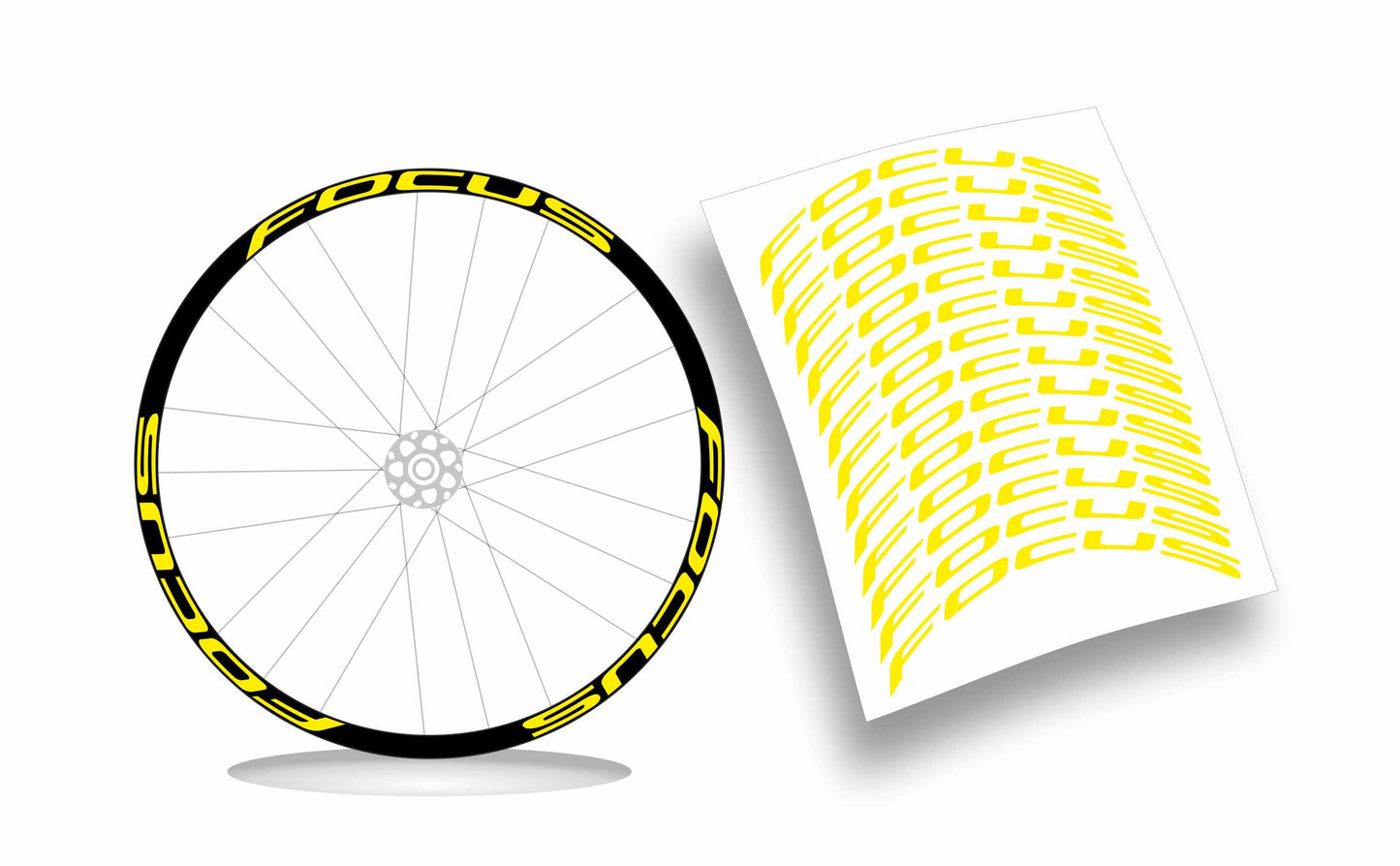 Focus kit adesivi per cerchi bike colore personalizzato