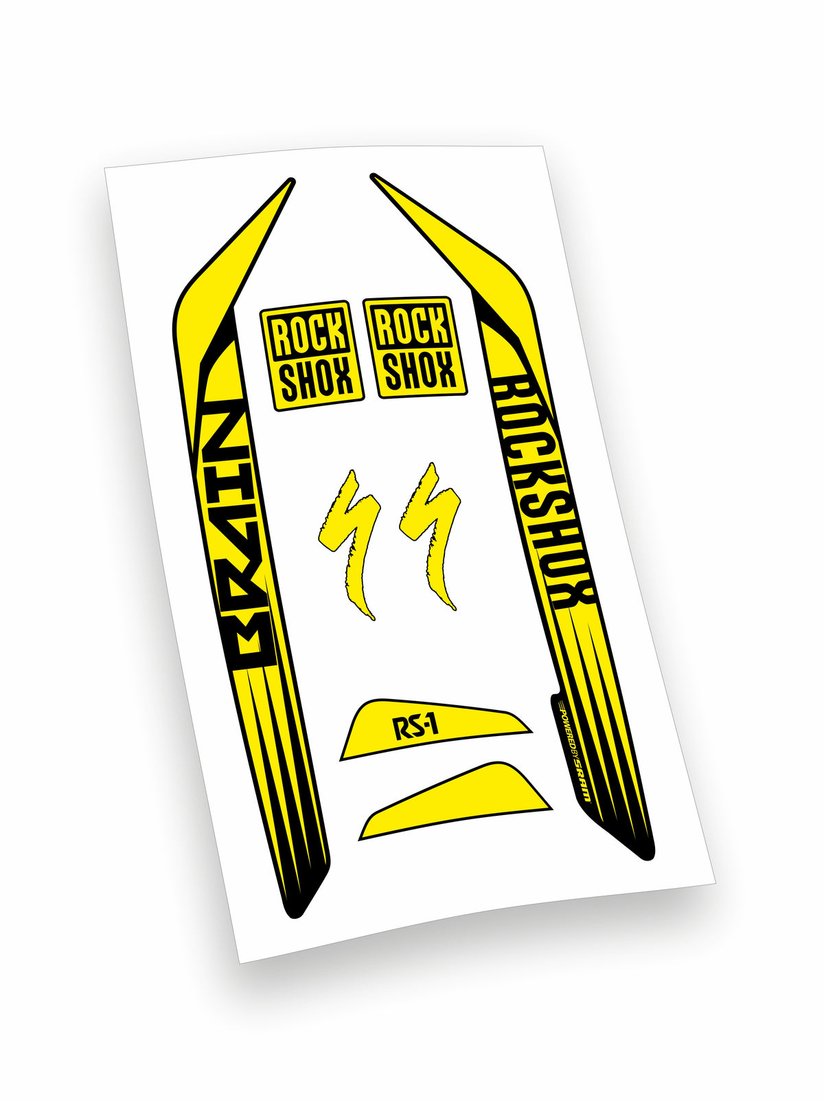 Rock Shox RS1 Brain 2016 kit adesivi forcella personalizzati con fondo